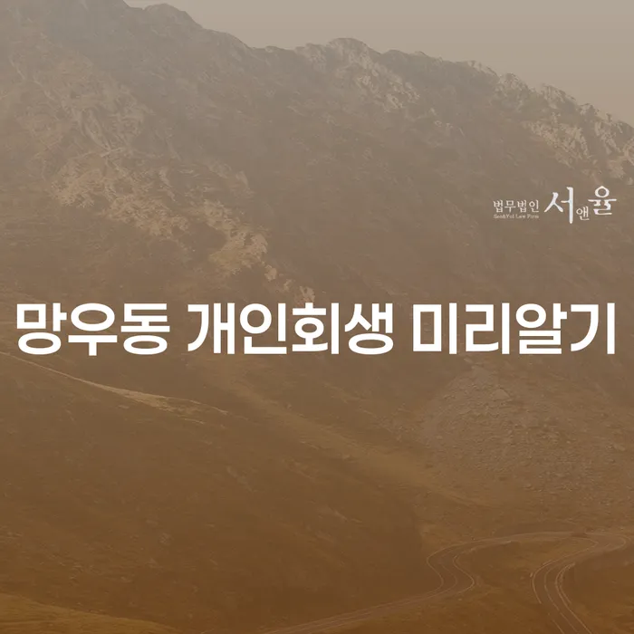 망우동 개인회생 미리알기