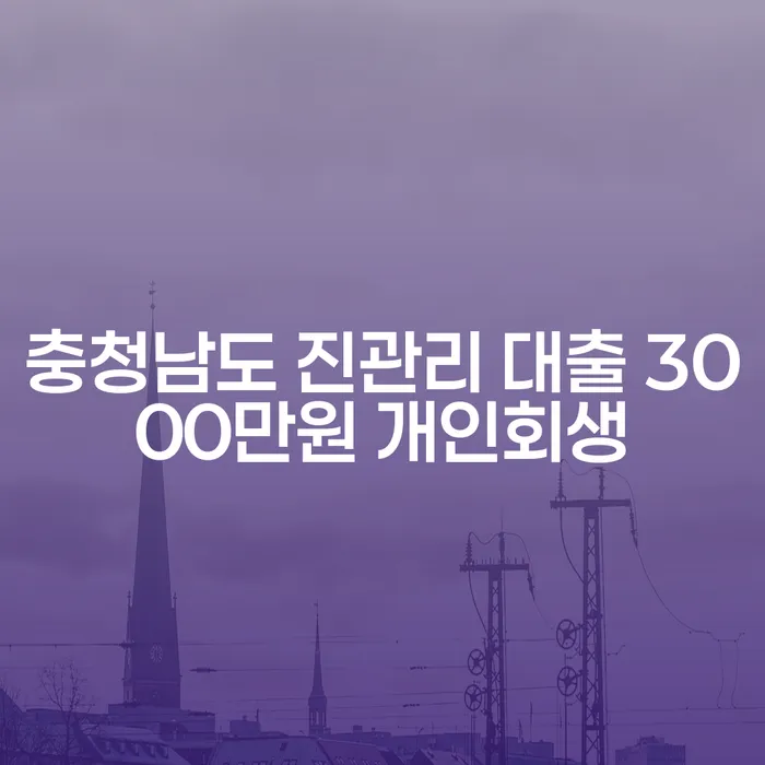 충청남도 진관리에서 대출 3000만원, 개인회생이 필요할 때 어떻게 해야 할까요?